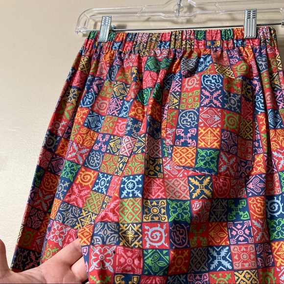 NWT Coco Shop Cotton Pants in Navy Checkerboard - Picture 9 of 11